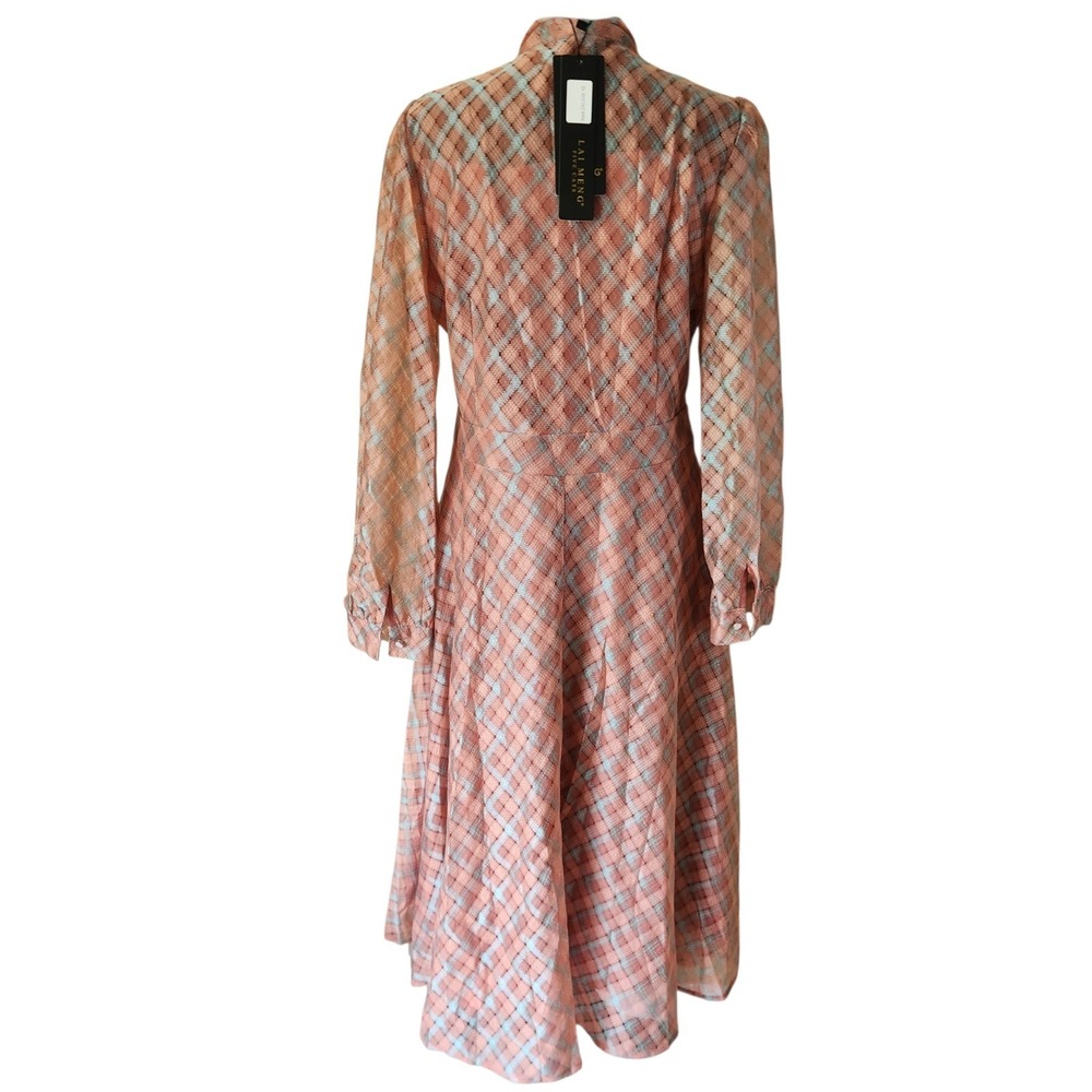 NWT Lai Meng Five Cats Midi Dress Asia US Size 10 Vintage Style Secretary - Picture 3 of 11